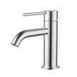 Star Mini Basin Mixer Curved Spout - brushed-chrome