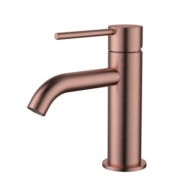 Star Mini Basin Mixer Curved Spout - champagne