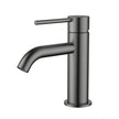 Star Mini Basin Mixer Curved Spout - gun-metal
