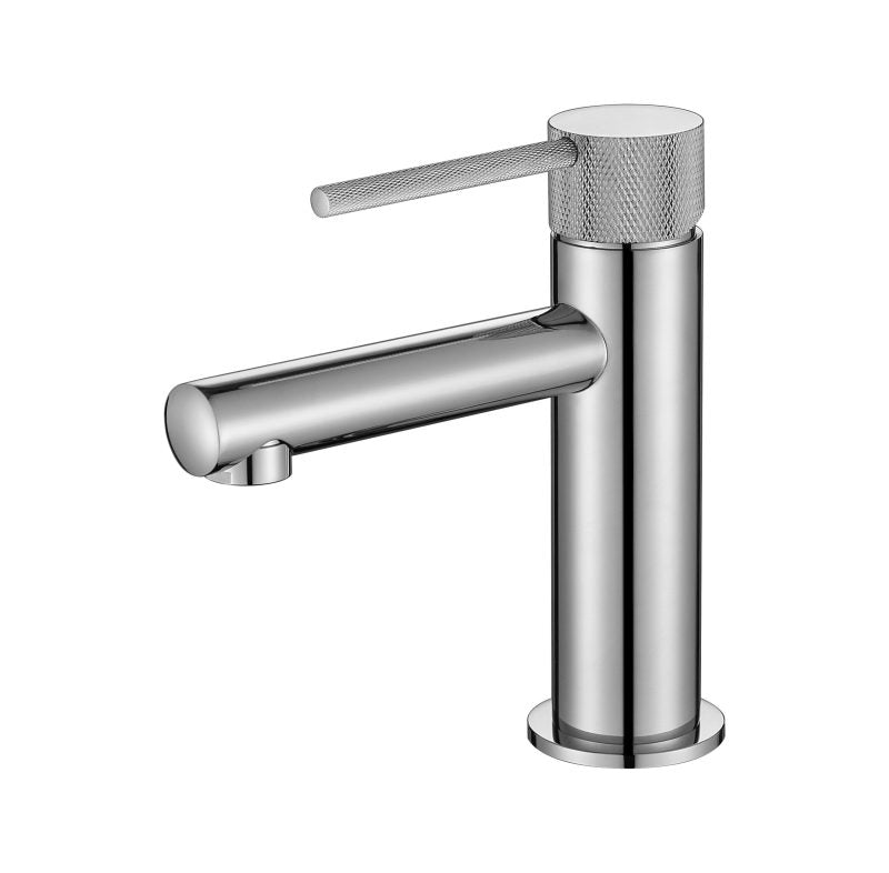 Star Mini Basin Mixer With Knurled Handle - chrome