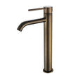 Star Mini High Rise Basin Mixer Curved Spout - antique-brass