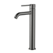 Star Mini High Rise Basin Mixer Curved Spout - gun-metal