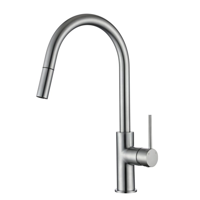 Star Mini Pull-Out Kitchen Mixer - brushed-chrome