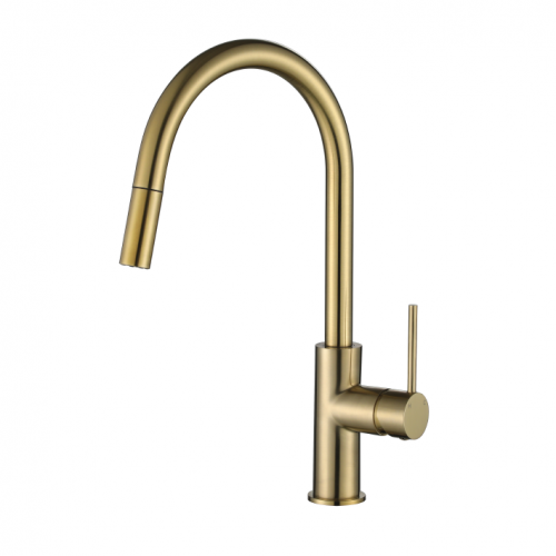 Star Mini Pull-Out Kitchen Mixer - brushed-bronze