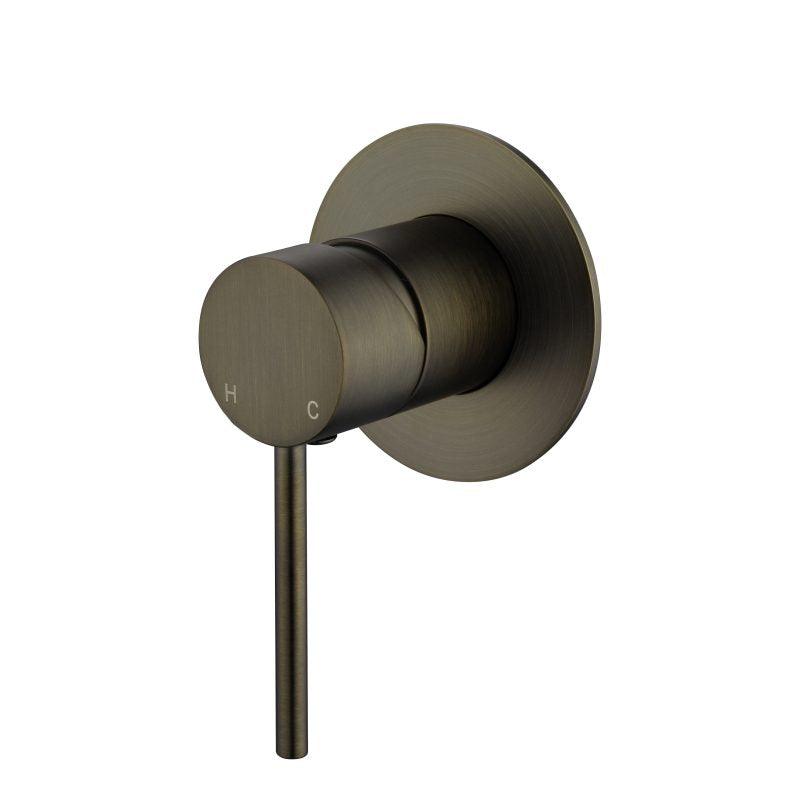 Star Mini Shower Mixer 80mm - antique-brass