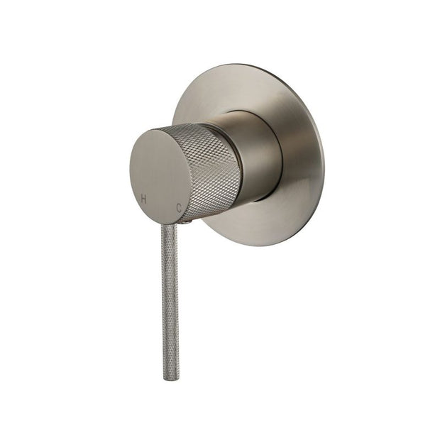 Star Mini Shower Mixer With Knurled Handle - brushed-nickel
