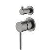 Star Mini Shower Diverter Mixer Small Backplate - gun-metal