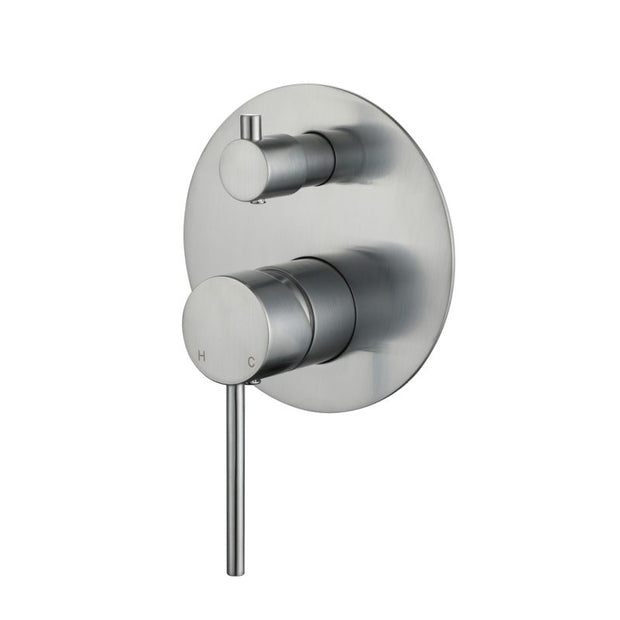 Star Mini Shower Diverter Mixer - brushed-chrome