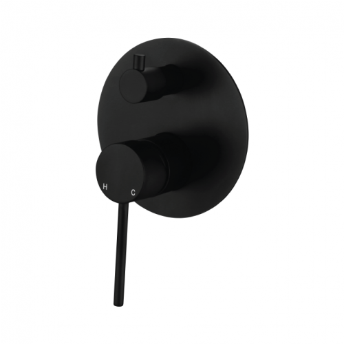 Star Mini Shower Diverter Mixer - matte-black