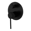 Star Mini Shower Diverter Mixer With Knurled Handle - matte-black