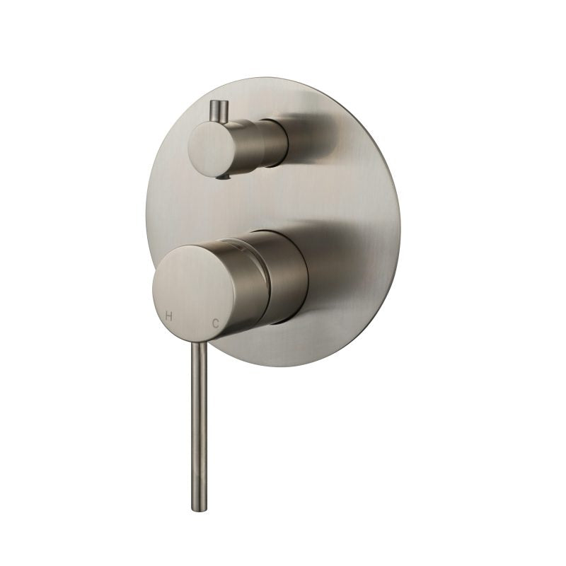 Star Mini Shower Diverter Mixer - brushed-nickel
