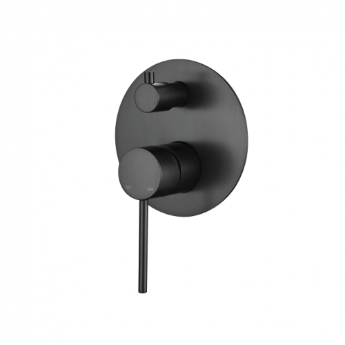 Star Mini Shower Diverter Mixer - gun-metal