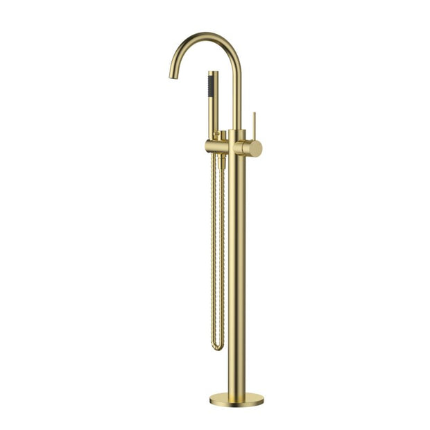 Star Mini Freestanding Bath Mixer With Hand Shower - brushed-bronze