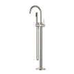 Star Mini Freestanding Bath Mixer With Hand Shower - brushed-nickel