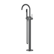 Star Mini Freestanding Bath Mixer With Hand Shower - gun-metal