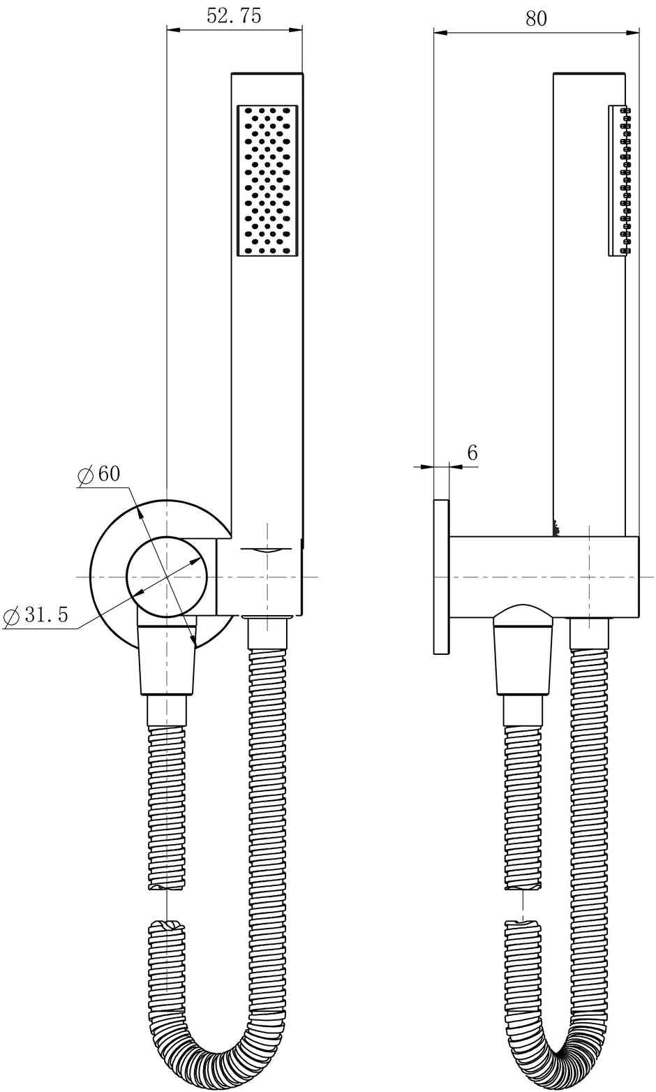 Star Mini Shower Bracket