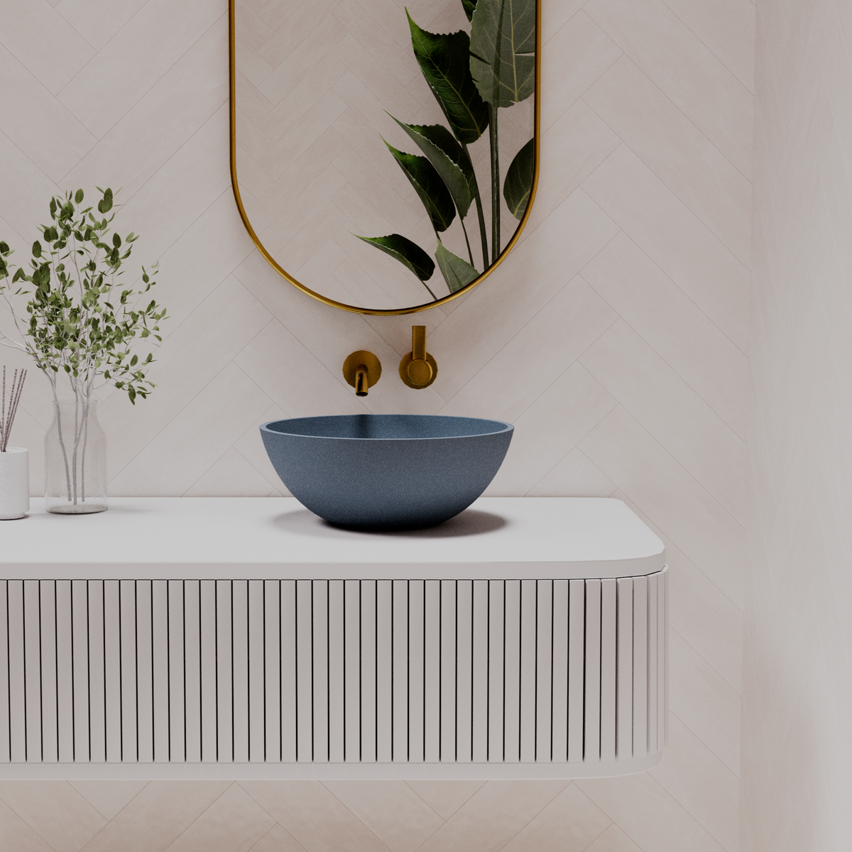 Pietra Bianca Sarah Above Counter Basin