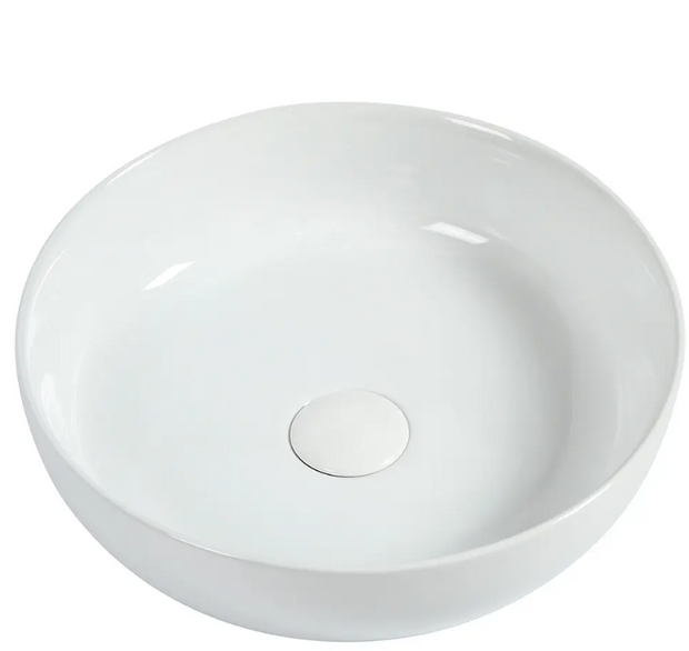 Bacino Counter Top Ceramic Basins in White Gloss