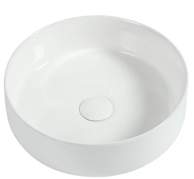Beta Counter Top Ceramic Basin in Gloss White