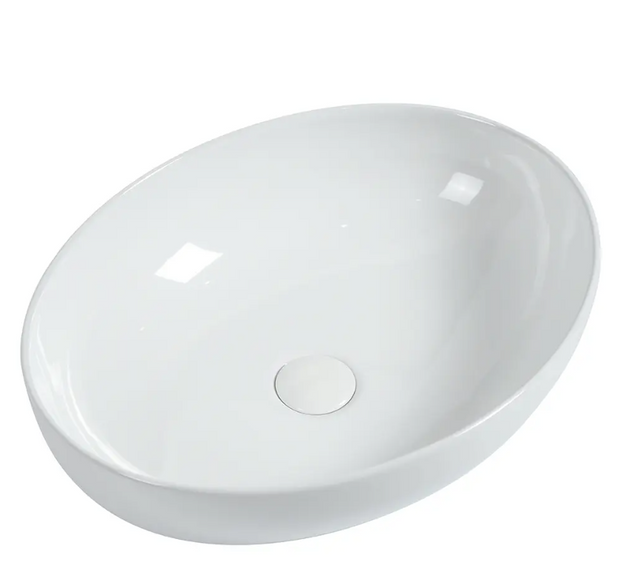 Pesini Counter Top Ceramic Basin in White Matte