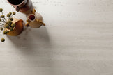 Sensi Roma White Travertine Look Porcelain Tiles in a room setting