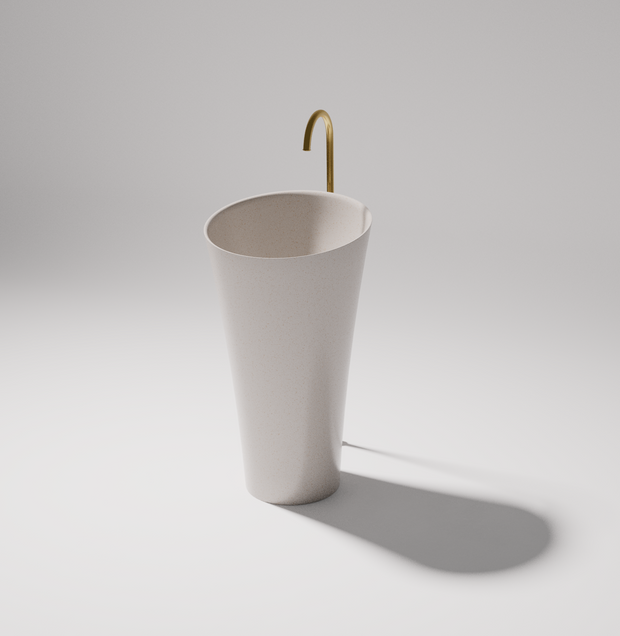 Pietra Bianca Speaker Freestanding Pedestal Basin