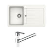 Schock Typos Single Bowl with Drainer and 400710A Pull Out Kitchen Mixer Alpina