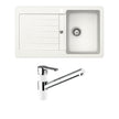 Schock Typos Single Bowl with Drainer and 400710A Pull Out Kitchen Mixer Alpina