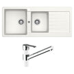Schock Typos 1 and 3/4 Left Hand Bowl with Drainer 1TH and 400710A Kitchen Mixer Alpina