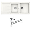 Schock Typos 1 and 3/4 Right Hand Bowl with Drainer 1TH and 400710A Kitchen Mixer Alpina