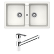 Schock Typos Double Bowl and 400710A Pull Out Kitchen Mixer Alpina
