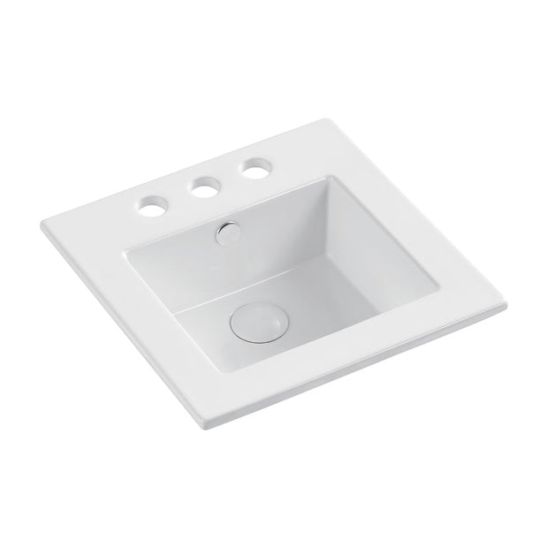 Fienza Allison Fully-Inset Basin, Gloss White