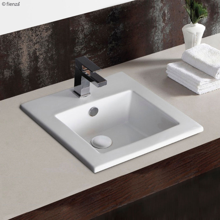 Fienza Allison Fully-Inset Basin, Gloss White
