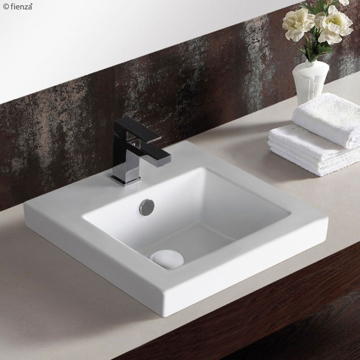 Fienza Alison Semi-Inset Basin, Gloss White