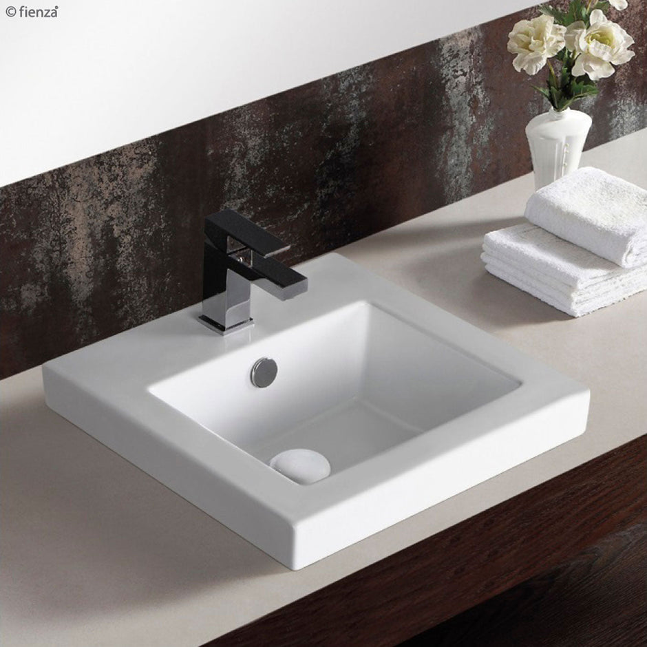 Fienza Alison Semi-Inset Basin, Gloss White