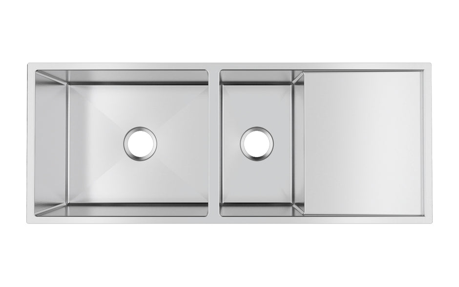 Navona TWM9.2 Handmade One and a Half Bowl Sink with Drainer 1160 x 460 x 230mm Stainless Steel