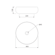 Terzofoco Light Earth and Matte Black Curved Counter Top Basin view 3