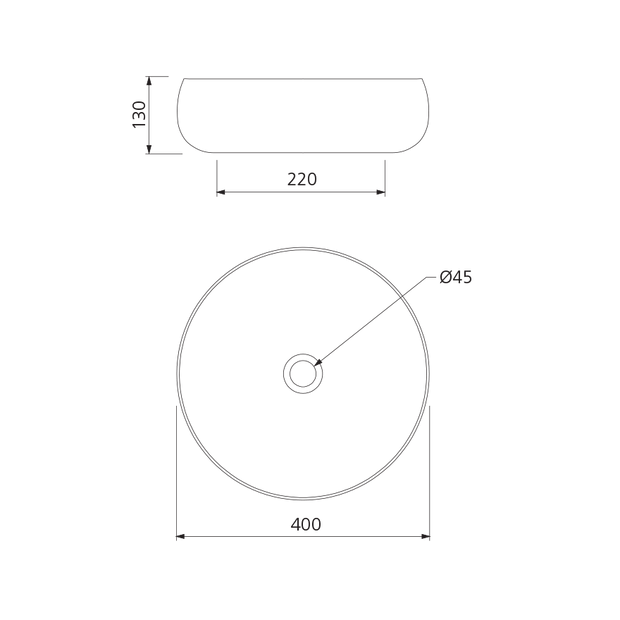 Terzofoco Brown Gold Curved Counter Top Basin view 2