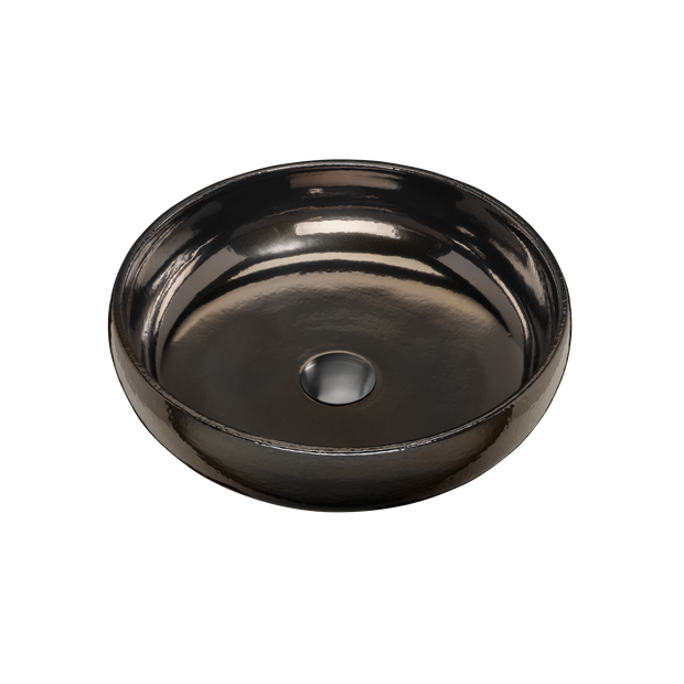 Terzofoco Brown Gold Curved Counter Top Basin