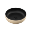 Terzofoco Light Earth and Matte Black Curved Counter Top Basin
