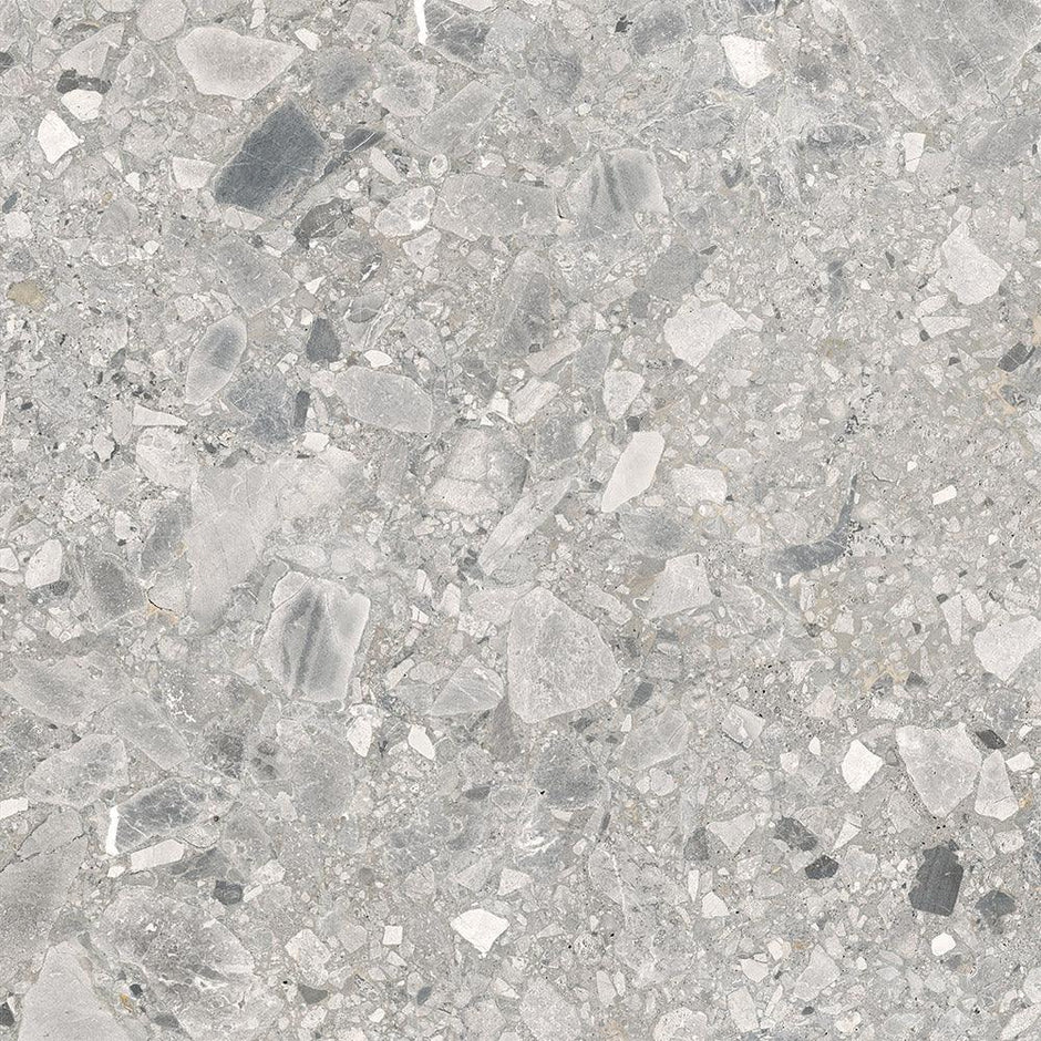 Terrazzo Ceppo Grey Matt Porcelain Tiles tile
