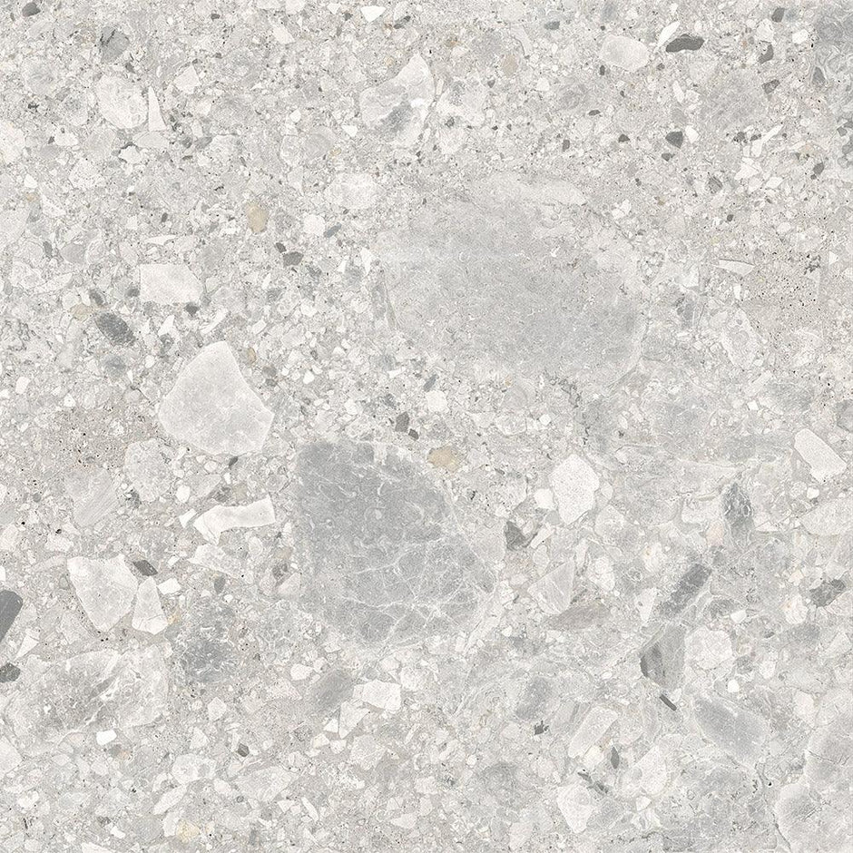 Terrazzo Ceppo Light Grey Porcelain Tiles tile