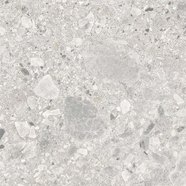 Terrazzo Ceppo Light Grey Porcelain Tiles tile