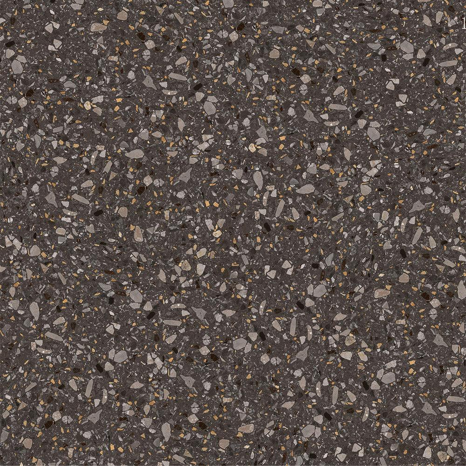 Terrazzo Stone Nero Matt Porcelain Tiles tile