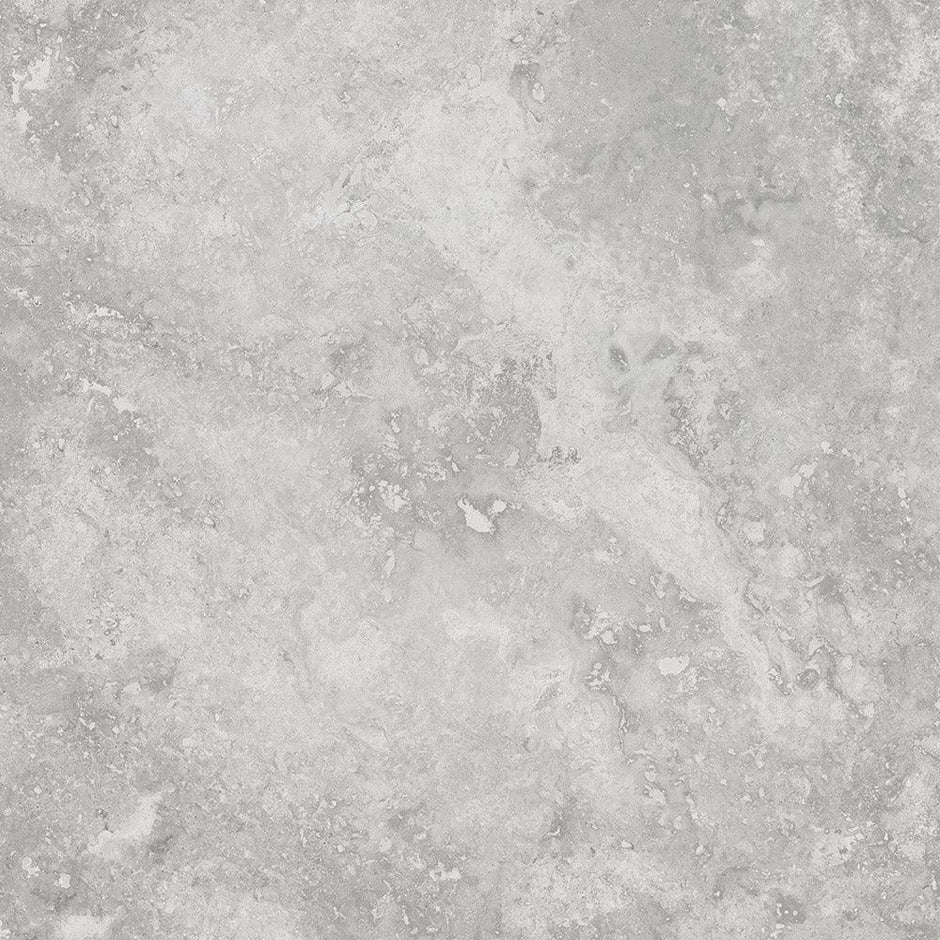 Timeless Silver Structured Travertine Look Porcelain Pavers tile