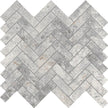 Tundra Grey Herringbone Matt SmoothGrip Porcelain Mosaic tile