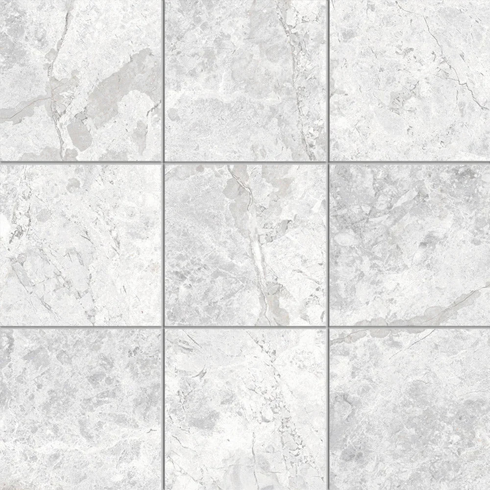 Tundra White Square Matt SmoothGrip Porcelain Mosaic tile