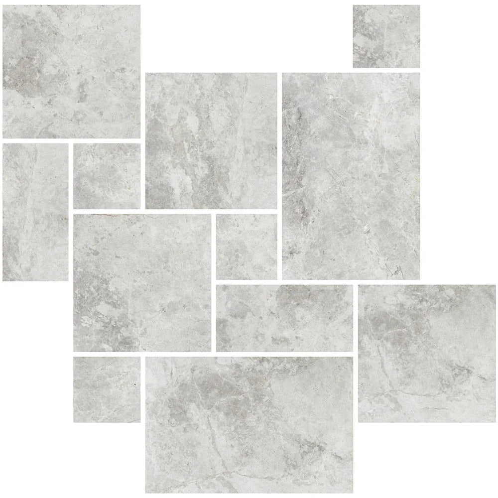 Tundra Grey Matt SmoothGrip Marble Look Porcelain Tiles tile