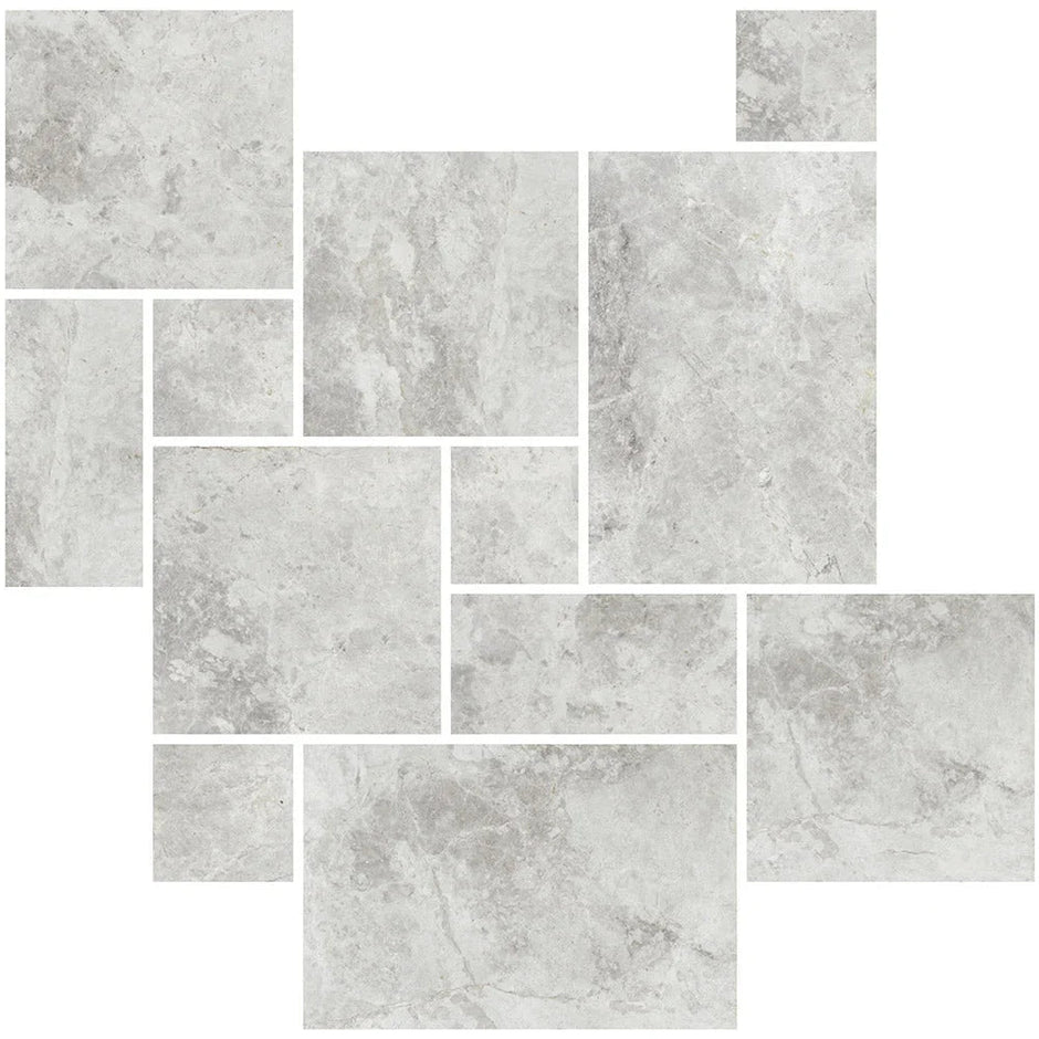 Tundra Grey Matt SmoothGrip Marble Look Porcelain Tiles tile