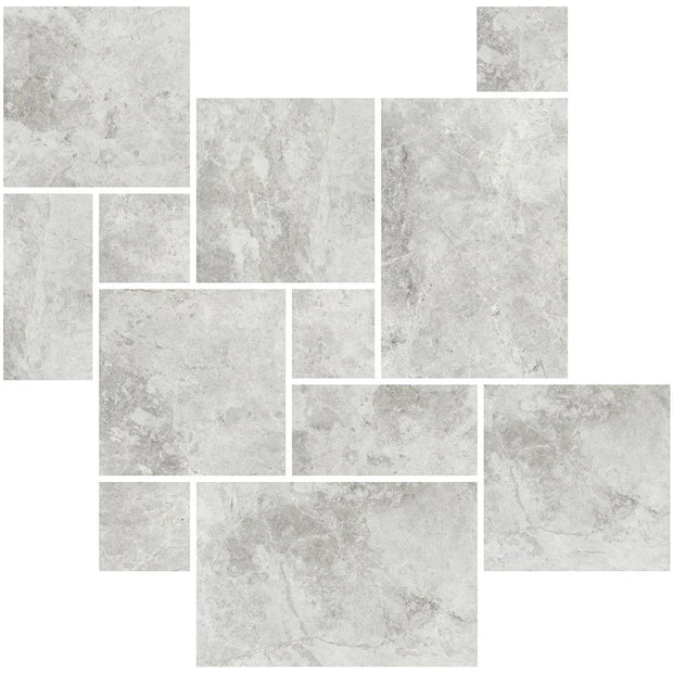 Tundra Grey Matt SmoothGrip Marble Look Porcelain Tiles tile